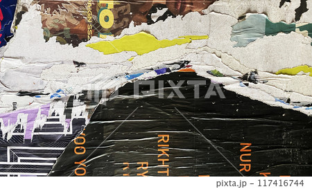 Collage of Old Colorful Posters. Ripped Torn Crumpled Paper. Wall Backdrop Placard Texture. Urban Street Posters Collage. Concert Posters Multilayered Seamless Loop Stop Motion Collage of Old Colorful Posters. Ripped Torn Crumpled Paper. Wall Backdrop Placard Texture. Urban Street Posters Collage. Concert Posters Multilayered Seamless Loop Stop Motion 117416744