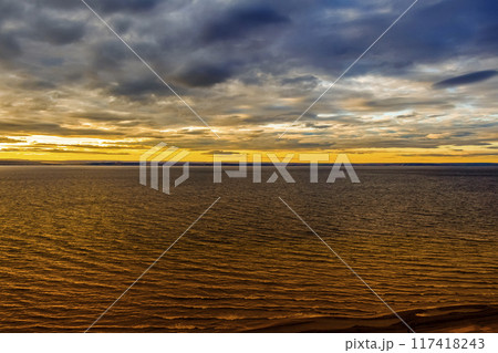Beautiful sunset over the sea 117418243