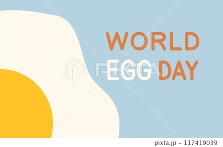 World egg day background banner or poster. Flat vector illustration World egg day background banner or poster. Flat vector illustration 117419039
