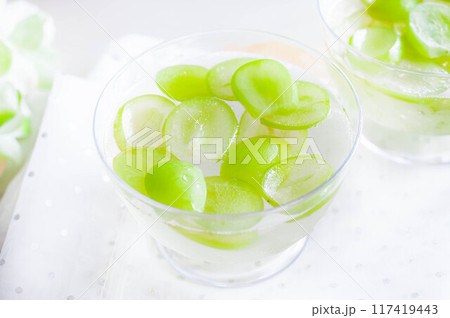 手作りシャインマスカットゼリー 117419443