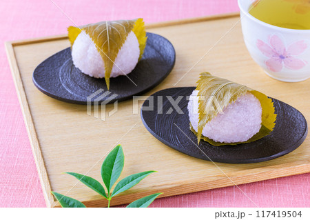 和菓子 桜餅 和菓子 桜餅 117419504