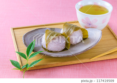 和菓子 桜餅 和菓子 桜餅 117419509