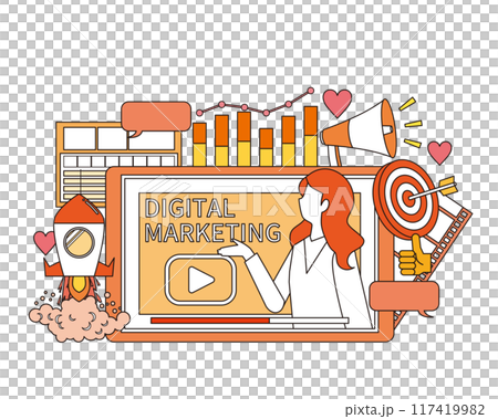Digital marketing image illustration Digital marketing image illustration 117419982