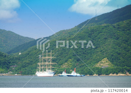,海王丸 敦賀港出港風景 練習船 ,海王丸 敦賀港出港風景 練習船 117420014