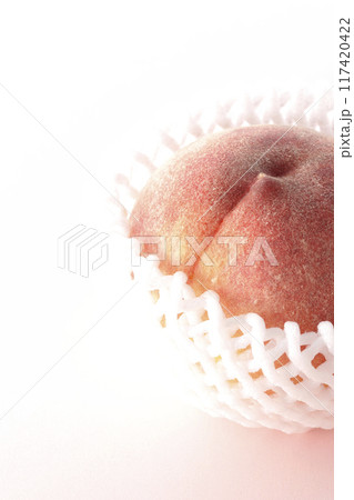 緩衝材に包まれてる桃 117420422