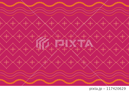 Ethnic Pattern. Ethnic India Bhandhani seamless pattern for embroidery, textile decoration and tile design. Ethnic Pattern. Ethnic India Bhandhani seamless pattern for embroidery, textile decoration and tile design. 117420629