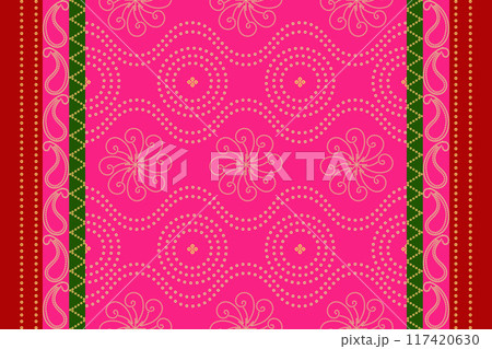 Ethnic Pattern. Ethnic India Bhandhani seamless pattern for embroidery, textile decoration and tile design. Ethnic Pattern. Ethnic India Bhandhani seamless pattern for embroidery, textile decoration and tile design. 117420630