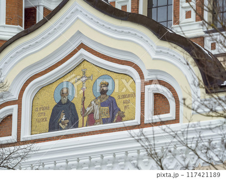 エストニア・タリン　アレクサンドルネフスキー大聖堂のモザイク画　/　Tallinn, Estonia 117421189