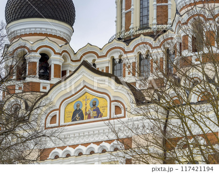 エストニア・タリン　アレクサンドルネフスキー大聖堂のモザイク画　/　Tallinn, Estonia 117421194