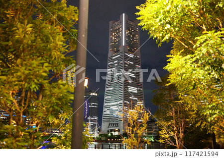 都会の夜の風景 117421594