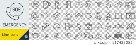 Emergency icon set 117422083