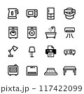 家電・家具のベクターアイコンセット 117422099