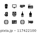 ゲーミングPCに関するベクターアイコンのセット 117422100