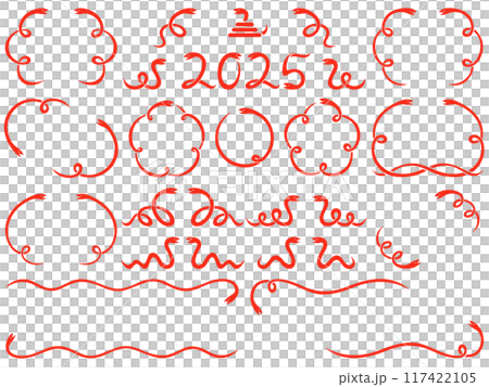 紅蛇框架與裝飾品套裝 117422105