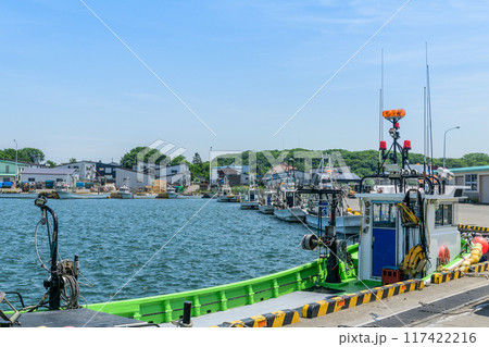 道東サロマ湖の小さな漁港 栄浦漁港 117422216