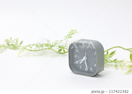 時計、置時計、クロック、時間、タイム、日用品、生活用品、時、ライフスタイル、数字、目覚まし、目覚時計 117422382