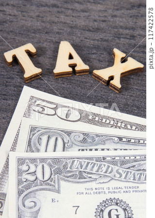 Inscription tax and dollar banknotes. Calculating and paying tax for previous year 117422578