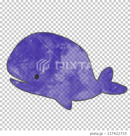 海の生き物イラスト(クラゲ)枠あり 117422733