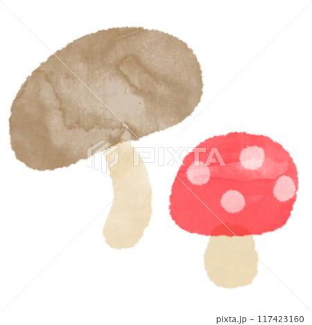 【手描き】秋のイラスト(きのこ) 117423160