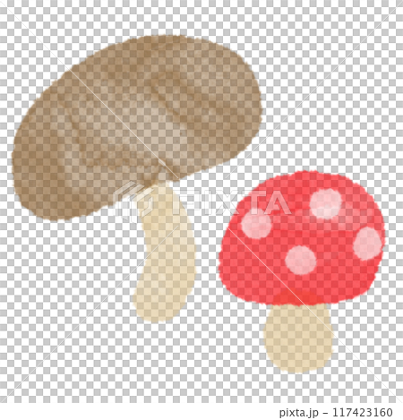 【手描き】秋のイラスト(きのこ) 117423160