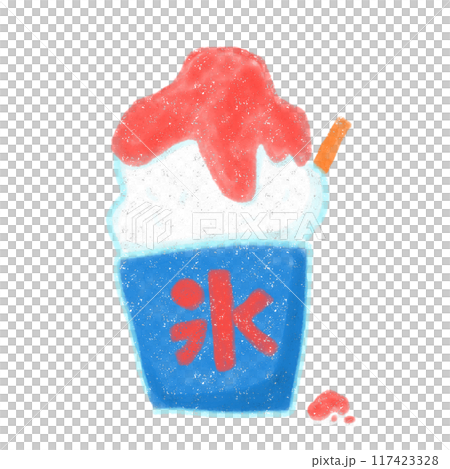 【手描き】かき氷のイラスト 【手描き】かき氷のイラスト 117423328