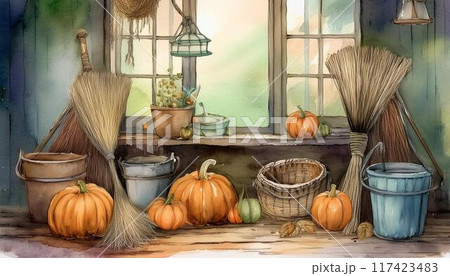 ハロウィンをイメージした部屋 117423483
