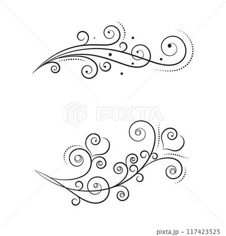 Luxury frames, borders and corners with ornate swirls 117423525