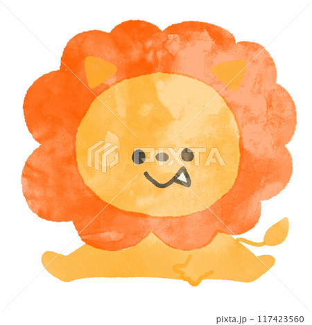 【手描き】どうぶつセット(ライオン) 【手描き】どうぶつセット(ライオン) 117423560