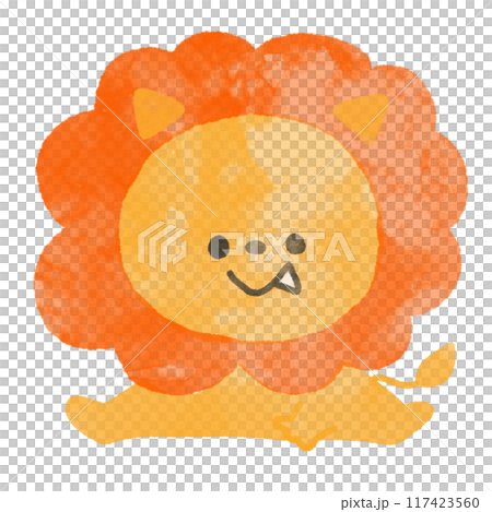 【手描き】どうぶつセット(ライオン) 【手描き】どうぶつセット(ライオン) 117423560