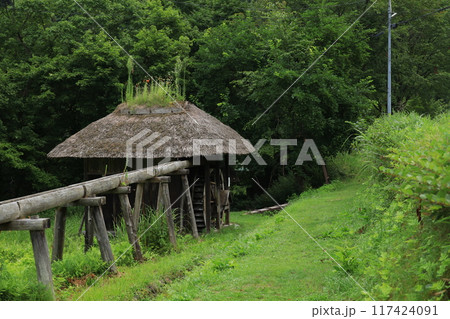 福島県・前沢曲家集落の水車小屋 117424091