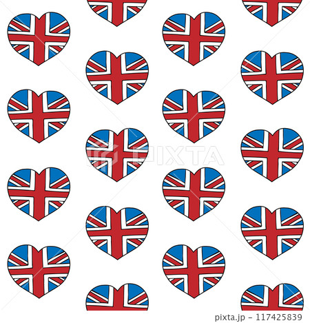 Vector seamless pattern of Great Britain flag Vector seamless pattern of Great Britain flag 117425839
