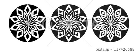 Set of Radial Circle Design Elements. Set of Radial Circle Design Elements. 117426589