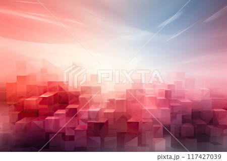 3d abstract pink background with pink squares. Futuristic modern wallpaper of the future. 117427039