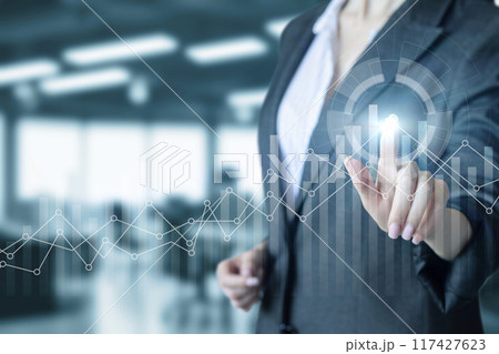 The concept of achieving growth and success for a company. The concept of achieving growth and success for a company. 117427623