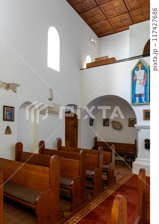 The interior of St. Peter's Church of Romanian period in Oriszentpeter, Hungary The interior of St. Peter's Church of Romanian period in Oriszentpeter, Hungary 117427686