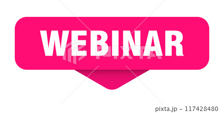 webinar sticker. webinar sign on transparent background 117428480