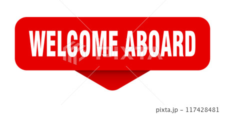 welcome aboard sticker. welcome aboard sign on transparent background welcome aboard sticker. welcome aboard sign on transparent background 117428481
