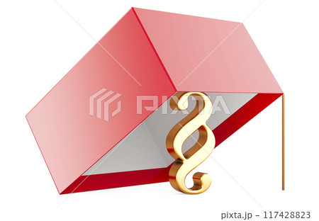 Trap with section, paragraph symbol. 3D rendering Trap with section, paragraph symbol. 3D rendering 117428823