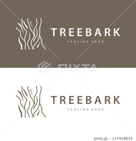 Wood logo design structure layers forest tree bark vector template 117429033