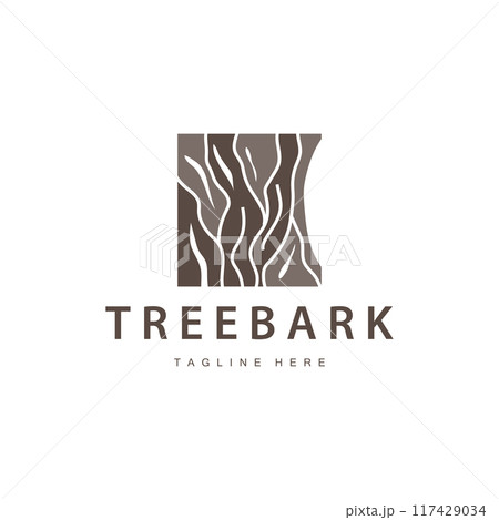 Wood logo design structure layers forest tree bark vector template 117429034