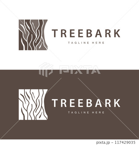 Wood logo design structure layers forest tree bark vector template 117429035