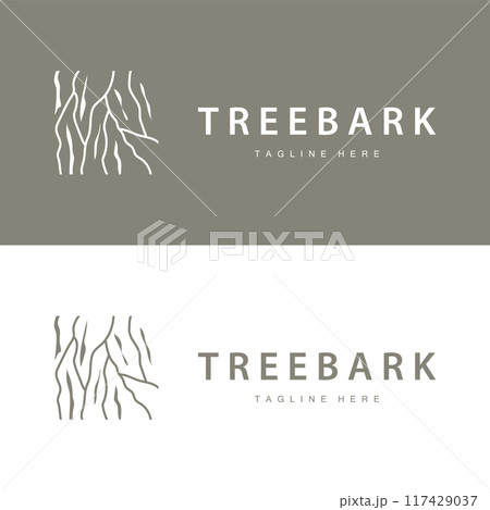 Wood logo design structure layers forest tree bark vector template 117429037
