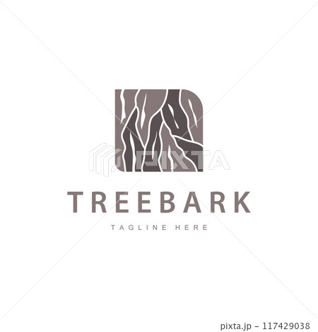 Wood logo design structure layers forest tree bark vector template 117429038