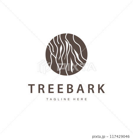 Wood logo design structure layers forest tree bark vector template 117429046