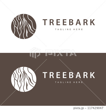 Wood logo design structure layers forest tree bark vector template 117429047