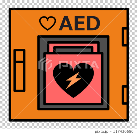AED medical device used in emergencies such as cardiac arrest 117430680