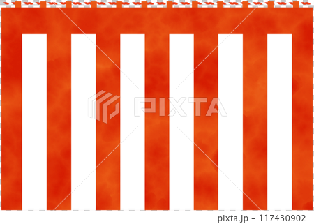 Red and white hanging banner watercolor style Red and white hanging banner watercolor style 117430902