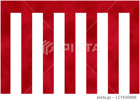 紅白の幕の背景　水彩風 117430906