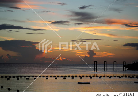 夕焼けと海 117431161