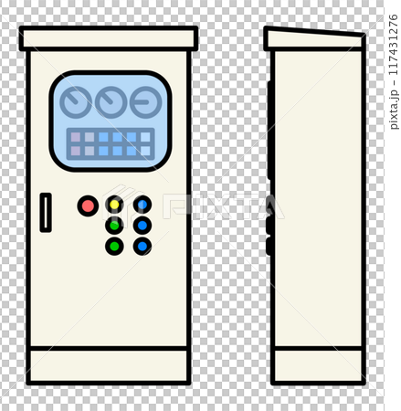 用於操作和操作機器的控制面板插圖 117431276